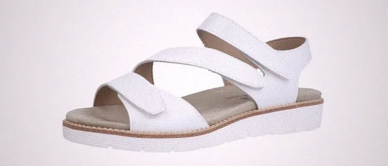 Longo Damen Sandale creme (Elfenbein) 1093242