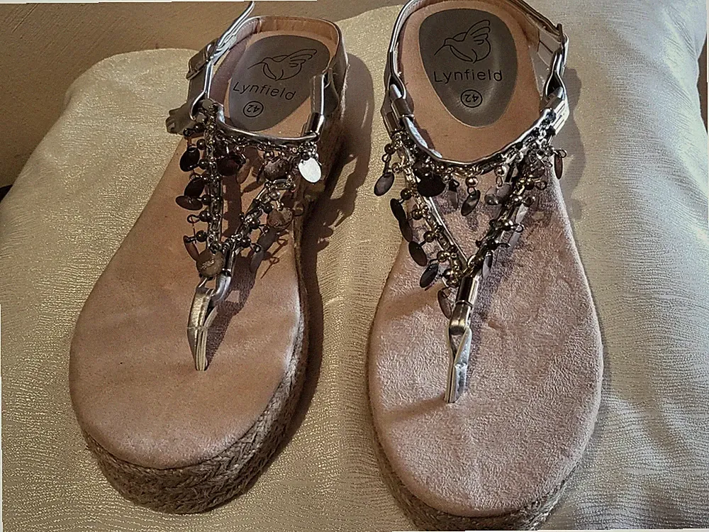 Lynfield Zehentreter / Flip Flop Sandalette Silber