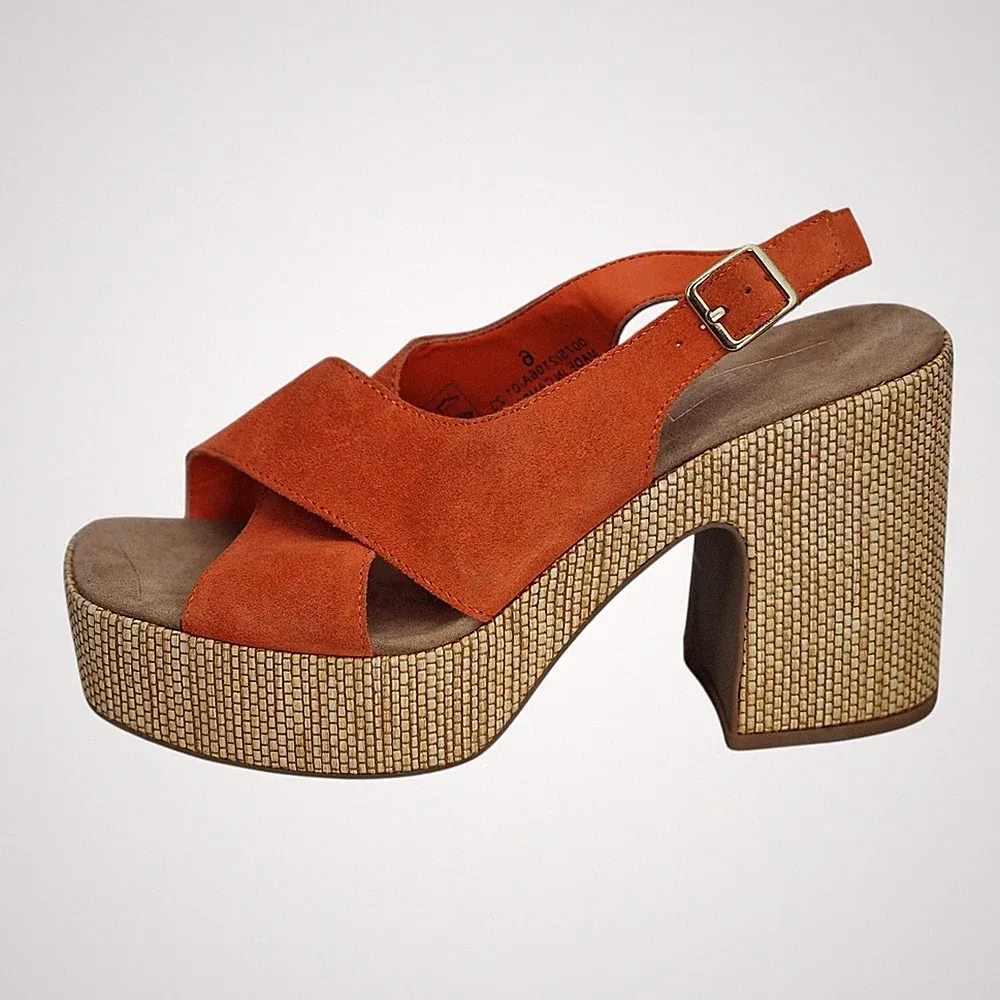 M&S Collection Damen Leder Crossover Plateau Sandalen