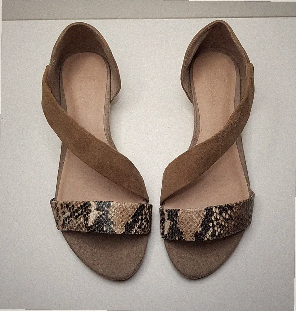 M&S DAMEN-ESPADRILLE-SANDALEN GRÖSSE 3 UK EU35,5 BEIGE AUS VELOURSLEDER MIT NIEDRIGEM KEILABSATZ