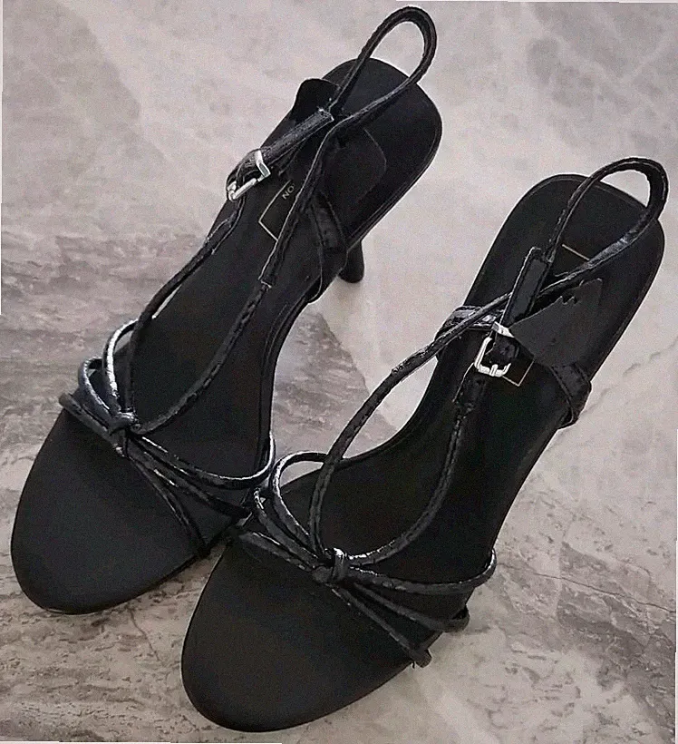 M&S VEGAN Leder Riemchen Stiletto Absatz Sandalen - 6/39
