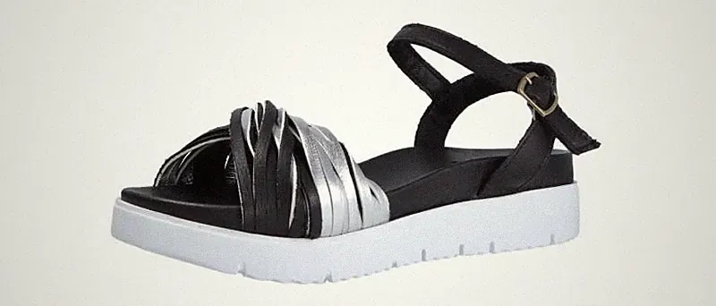 Maca Kitzbühel Damen Sandale nero/silver (Schwarz) 3009
