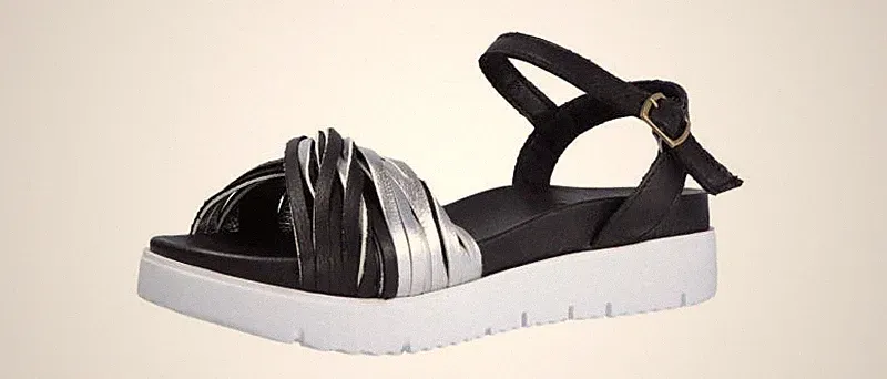 Maca Kitzbühel Damen Sandale nero/silver (Schwarz) 3009