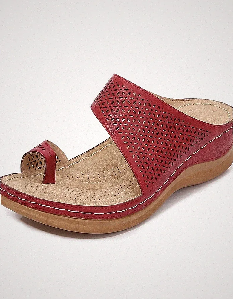 Machswon Damen Flip Flops Sommer Strand bequeme Riemen Keilabsatz Sandalen EU 39, UK6