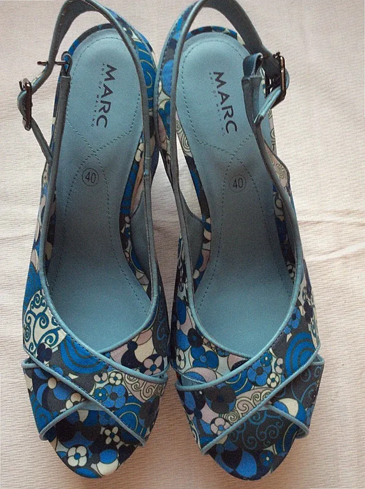 Marc Sandalen Sandaletten Gr. 40, Keilabsatz, wie neu