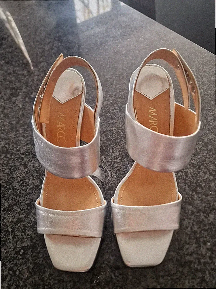 Marccain Damen Schuhe - Sandalen - Sommer - Gr. 40 Silver