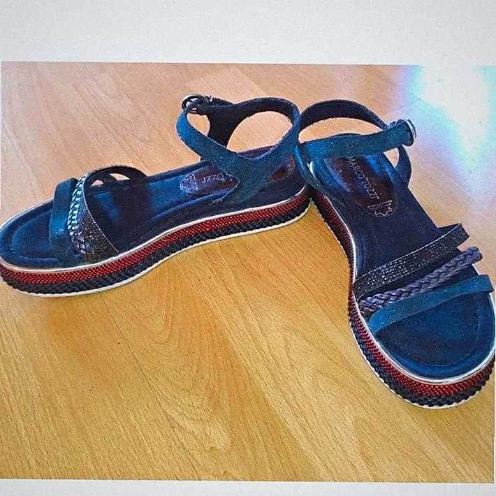 damen marco tozzi sandalen mit keilabsatz schwarz