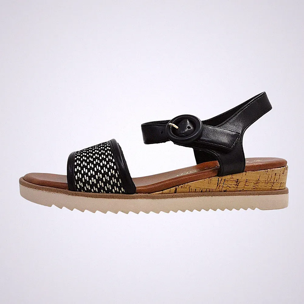 Marco Tozzi Damenschuhe Sandalen Hoch Schwarz Freizeit