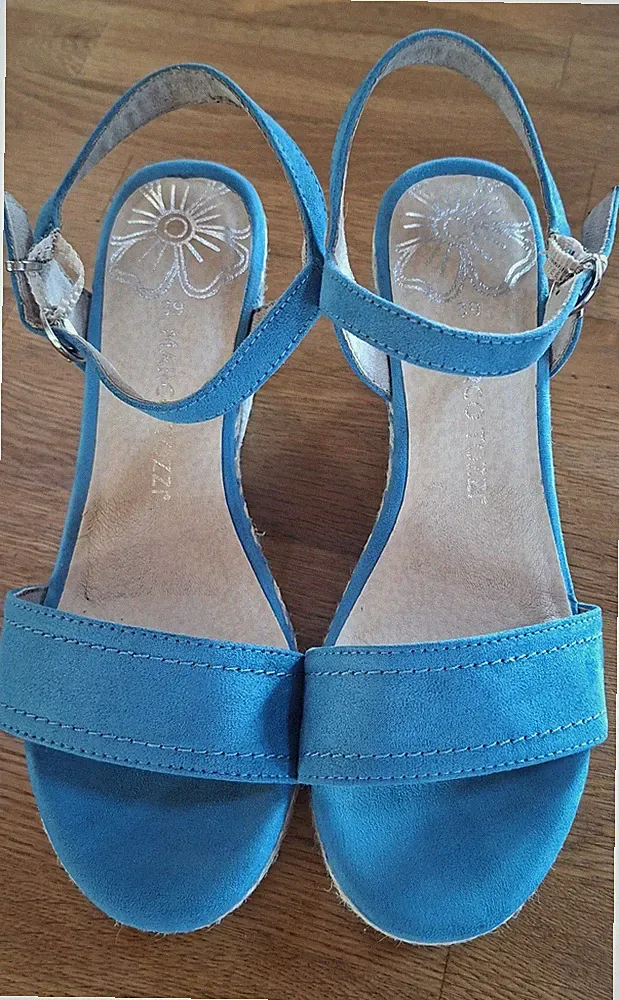 Marco Tozzi Keilsandalen, Gr. 39 Blau