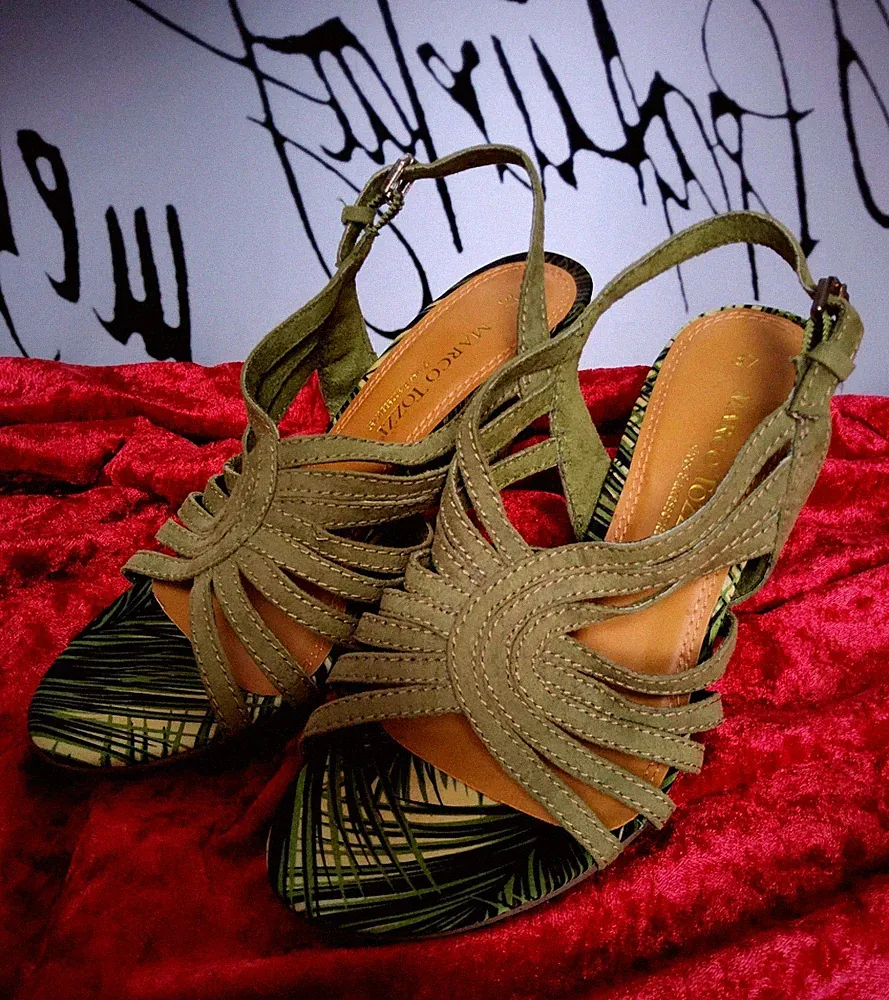 "MARCO TOZZI"❤️ PALM BEACH RIEMCHEN-STILETTO'S 37 LIMETTEN-/OLIVGRÜN NEU ✅️✅️✅️