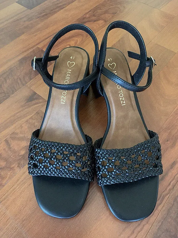 Marco Tozzi Sandalen Schwarz Größe 41 Damen Schuhe Neu Ohne Etikett