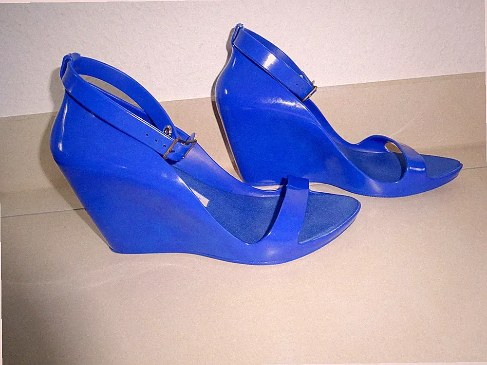 MELISSA High Heels Gr. 38 Scarfun Wedges PVC Rubber Gummi vegan Mod. Herchovitch