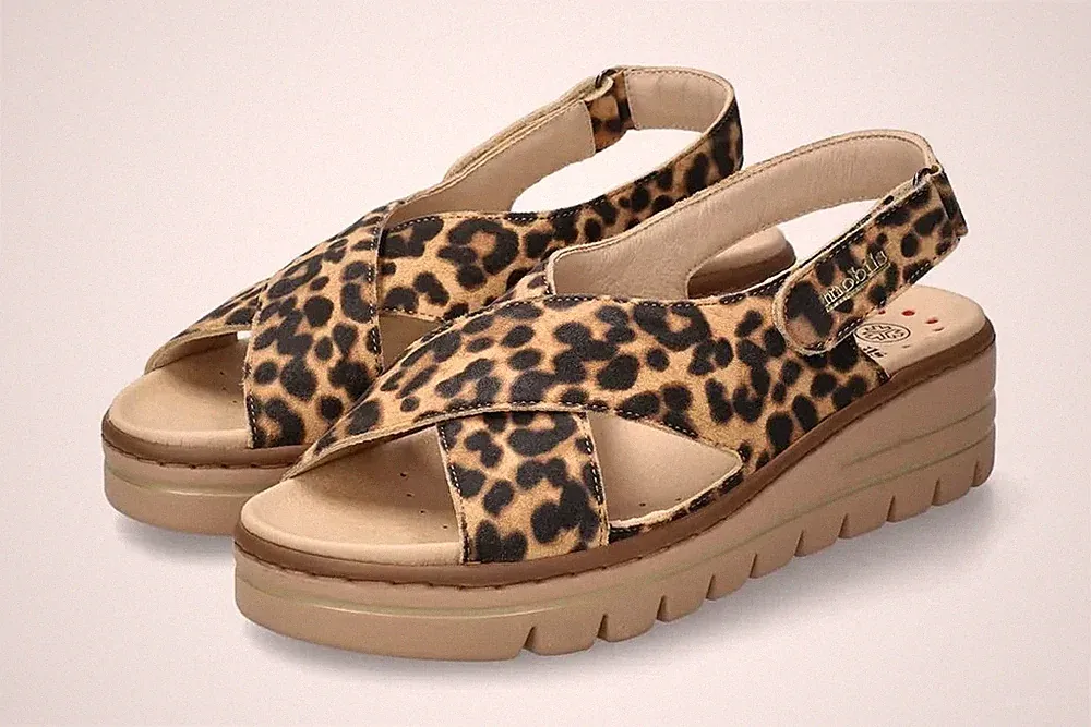 MEPHISTO DAMEN SANDALE LEDER LEOPARDENPRINT CORDELIA BROWN