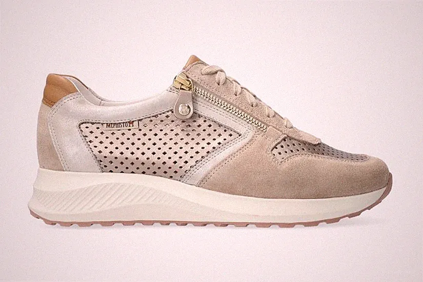 MEPHISTO DAMENSCHUH AUS PERFORIERTEM LEDER UND WILDLEDER KIM PERF LIGHT SAND