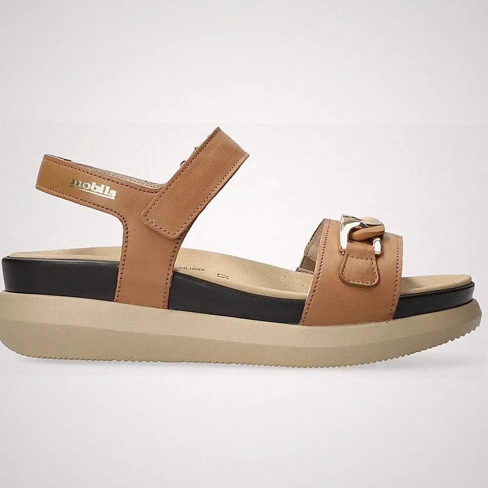 MEPHISTO - FLAVY BRANDY - DAMEN SANDALE MIT LEDERRIESSEN LEDER