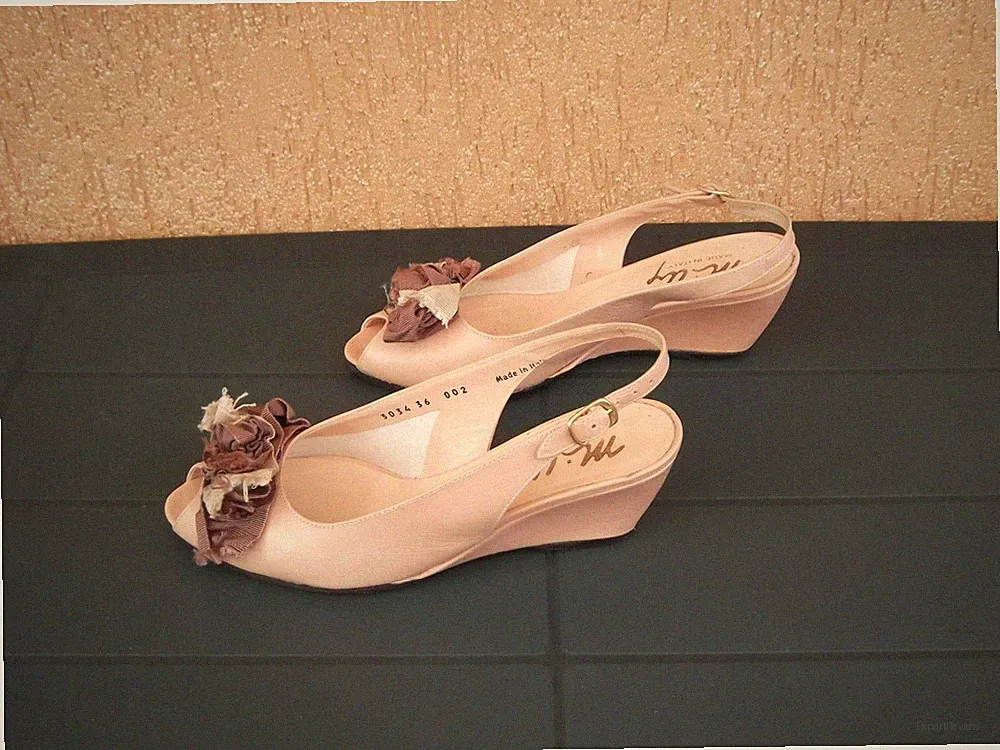MILLY Schuhe Sandalen Damen 36 niedriger Keilabsatz H 5 cm Leder ho Melluso Ecco Valleverde