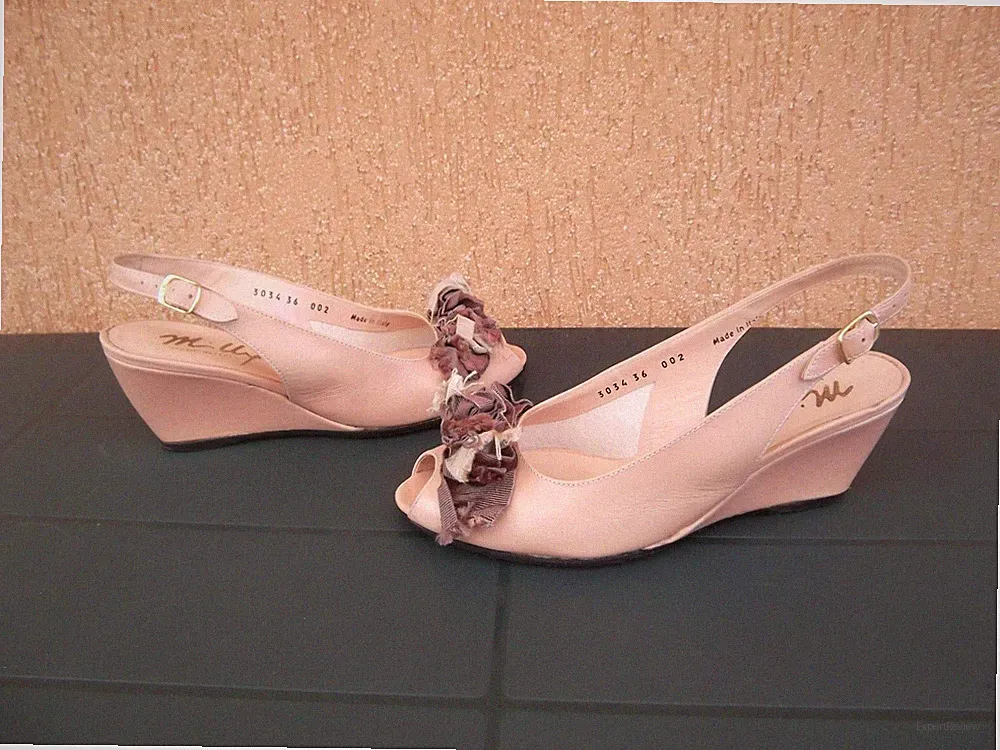 MILLY Schuhe Sandalen Damen 36 niedriger Keilabsatz H 5 cm Leder ho Melluso Ecco Valleverde