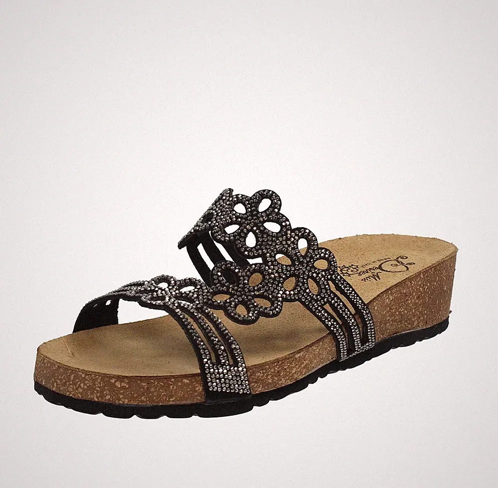 Miss Desire Sandalen mit Keilabsatz schwarz - Größe 38 Damenschuhe Sandalen