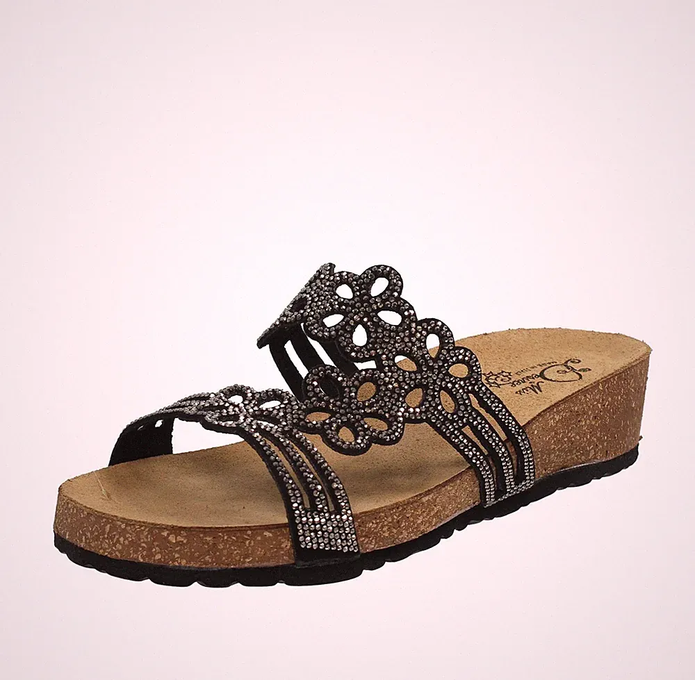 Miss Desire Sandalen mit Keilabsatz schwarz - Größe 38 Damenschuhe Sandalen