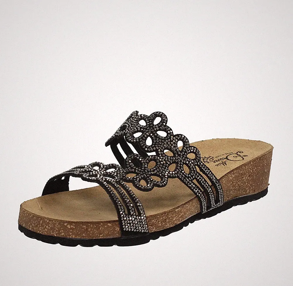 Miss Desire Sandalen mit Keilabsatz schwarz - Größe 38 Damenschuhe Sandalen