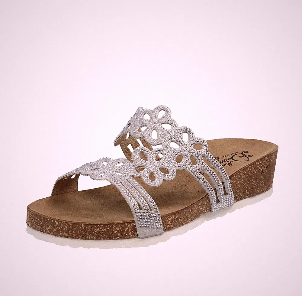 Miss Desire Sandalen mit Keilabsatz weiß - Damen Schuhe Sandalen Keilabsatz und Plateau