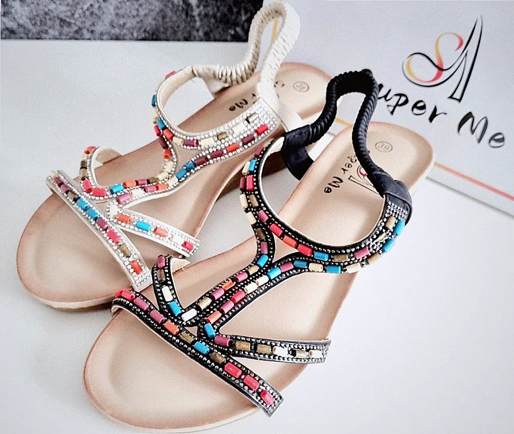 Moderne Damen Sandaletten Sommerschuhe Keilabsatz
