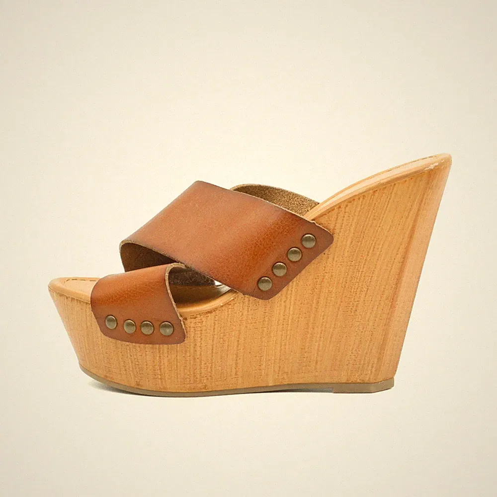 Mossimo Supply Co Damen Sandale EU 39 Wedges Sandalen Braun