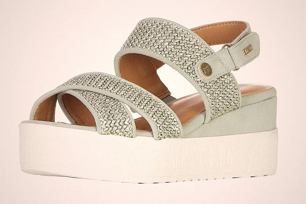 Mustang Damen Schuhe Plateau Sandalen Sandaletten Sommer Keilabsatz 1459-803