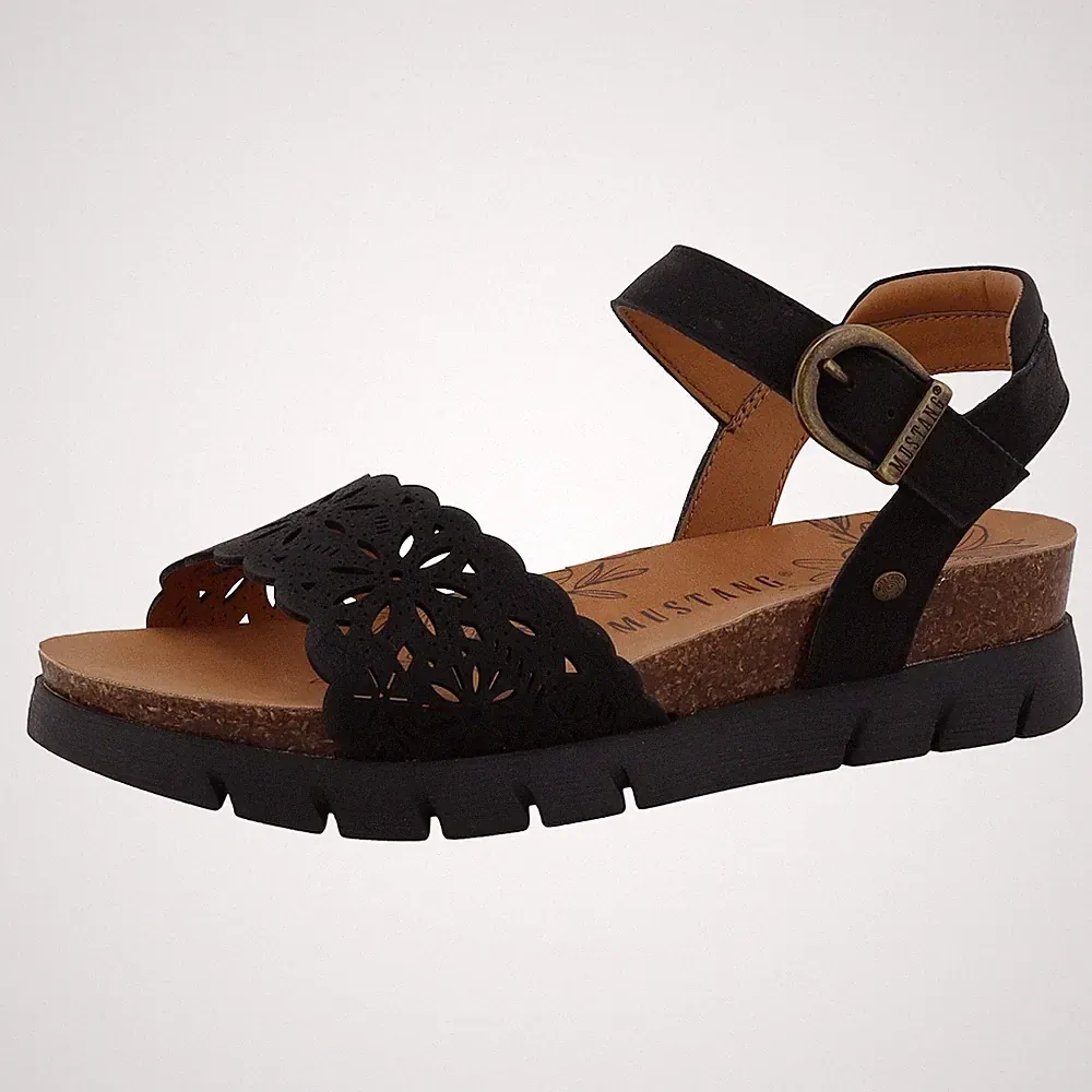 MUSTANG Damen Schuhe Sandalen Plateau Sandaletten Sommerschuhe 26M0422002