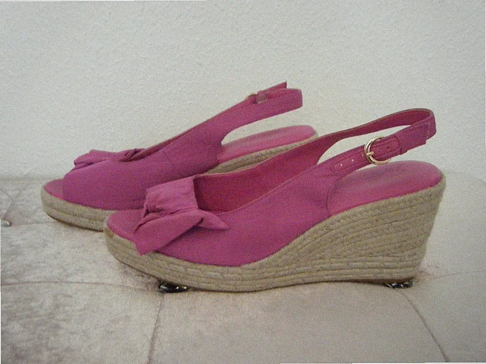 Naturalizer Bettina Espadrilles Keilabsatz Fersenriemen Sandalen pink UK 9 EINMAL GETRAGEN