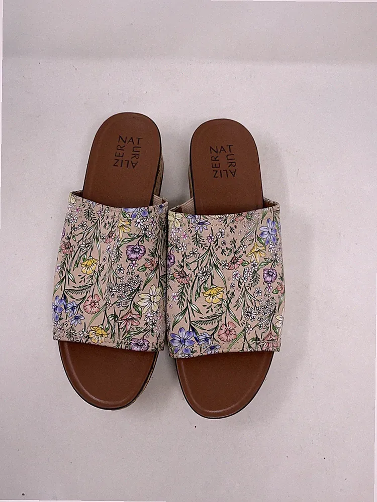 Naturalizer Floral Plateau Pantoletten Korkabsatz Sommer Neutral Sandalen UK: 6,5 (F2)