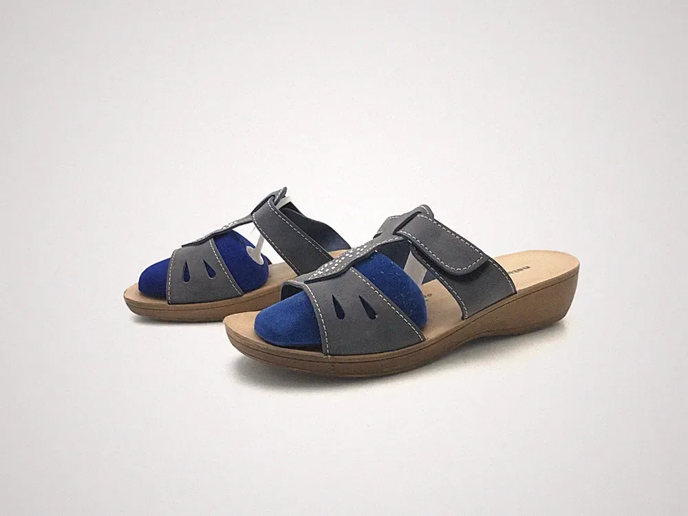 Naturella Damen Sandale Sandalette Pantolette Blau Gr. 42 (UK 8)
