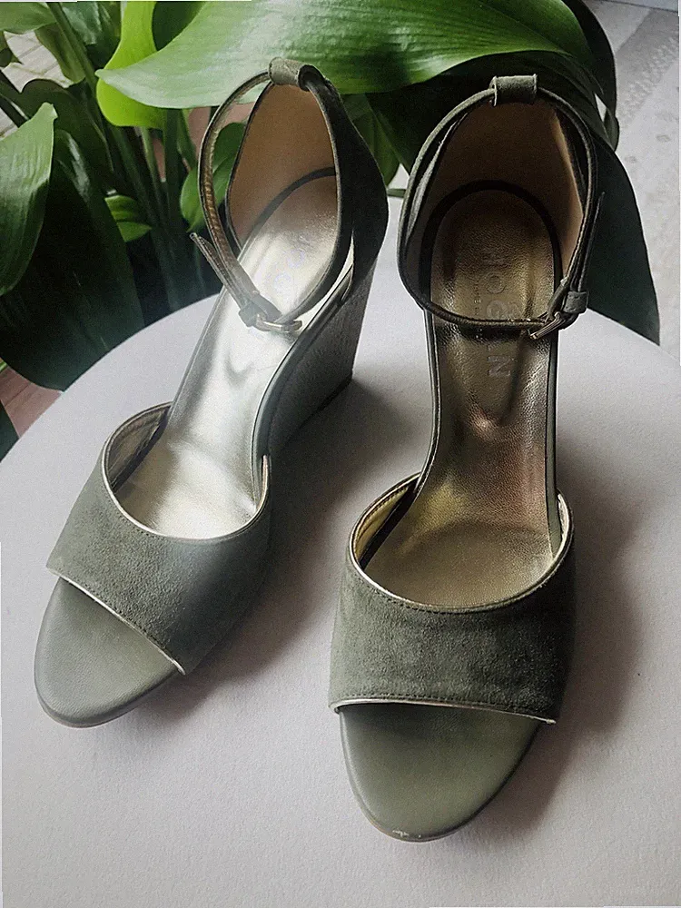 NEU! Hogan Sandalen Oliv 36 Keilabsatz Wedges