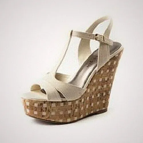 Neu IN Box Madden Girl 'Heidi' Creme Leinen Keil Sandalen Absätze Größe 10 Gr. M