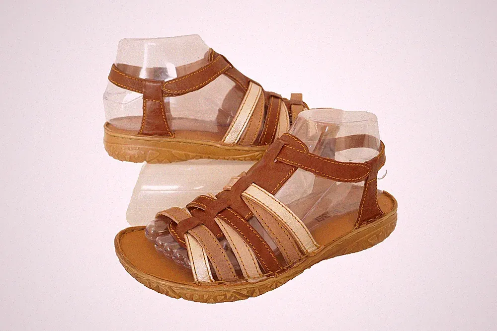 NEU JOSEF SEIBEL IVY 02 HELLBRAUN MULTI LEDER/LEDER GEFÜTTERT FISCHER SANDALEN UK4/37