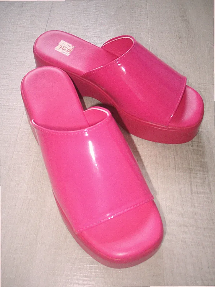 NEU Plateau Sandalen / Pantoletten rosa - UK Größe 5