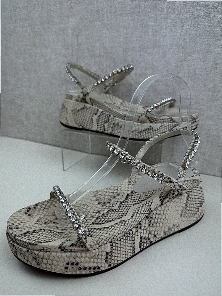 Next Forever Comfort Plateau Sandalen Schlangenmuster Damen UK 3 EUR 35,5