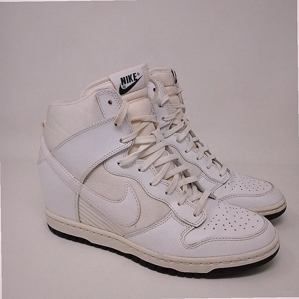 Nike Dunk Sky Hi Wedge Sneaker Boot UK 6 Weiß 644877 101 Hidden Heel