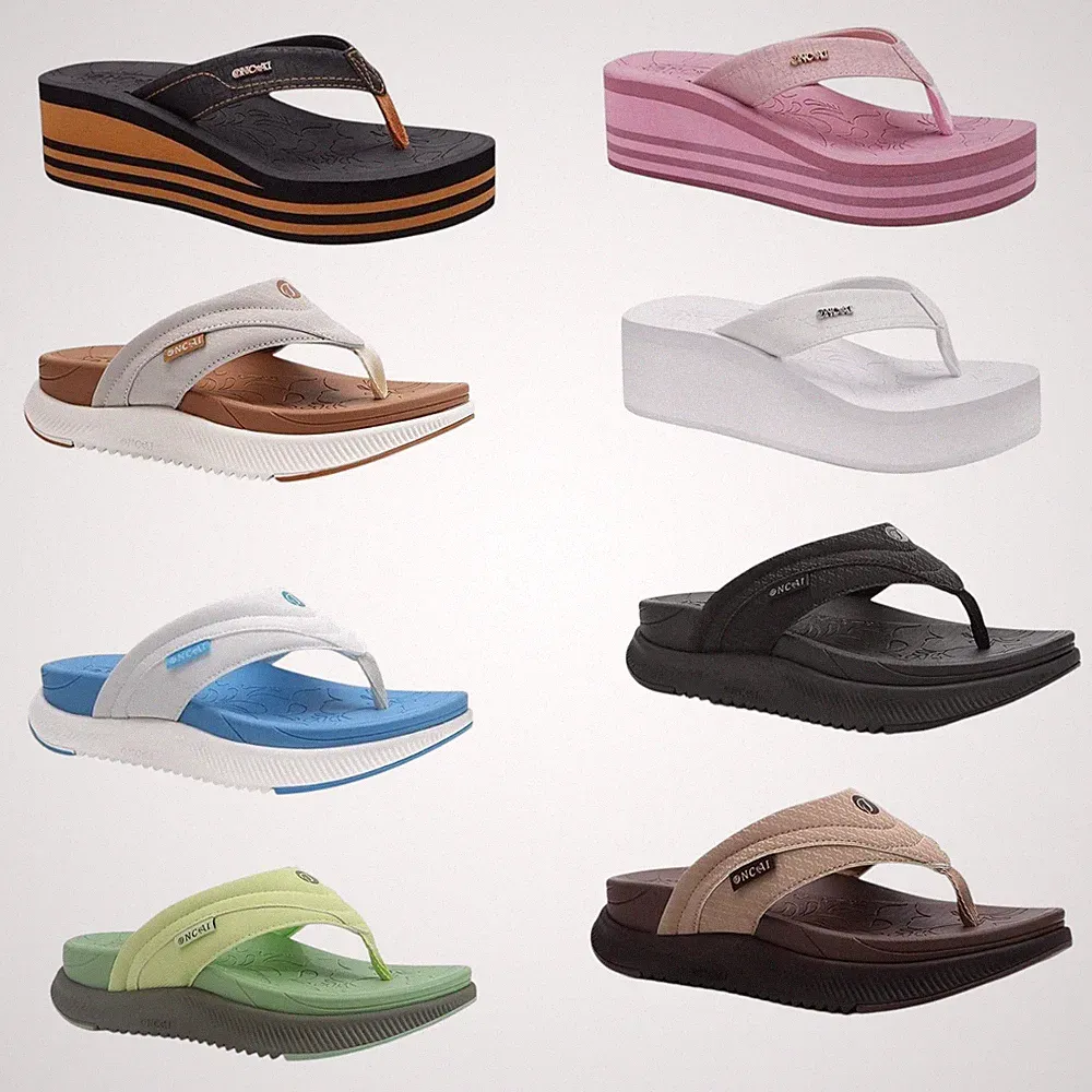 Oncai Damen Orthesen gepolsterte Flip Flops Erholung Wandern Sandalen für Frauen