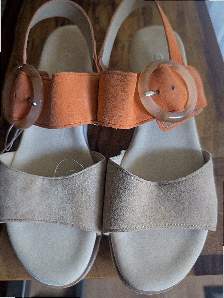 Orange beige Sandalen von Gabor Gr. 6 1/2 39 1/2 Neu