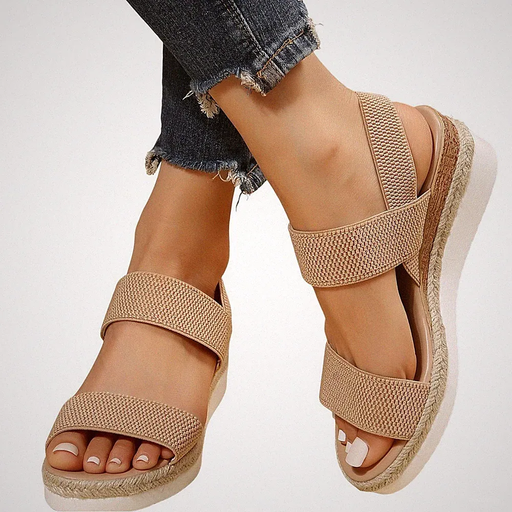 Orthopädische Damen-Sandalen Freizeit flache Schuhe Flip-Flops Damen niedriger Keilabsatz bequem