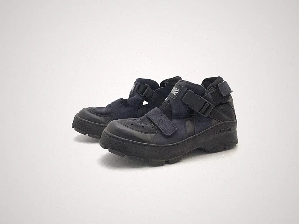 Over Cube Damen Sandale Sandalette Pantolette Blau Gr. 38 (UK 5)