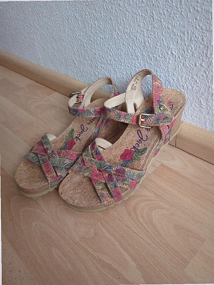 Panama Jack Damen Schuhe Sandalen Keilabsatz Größe 38