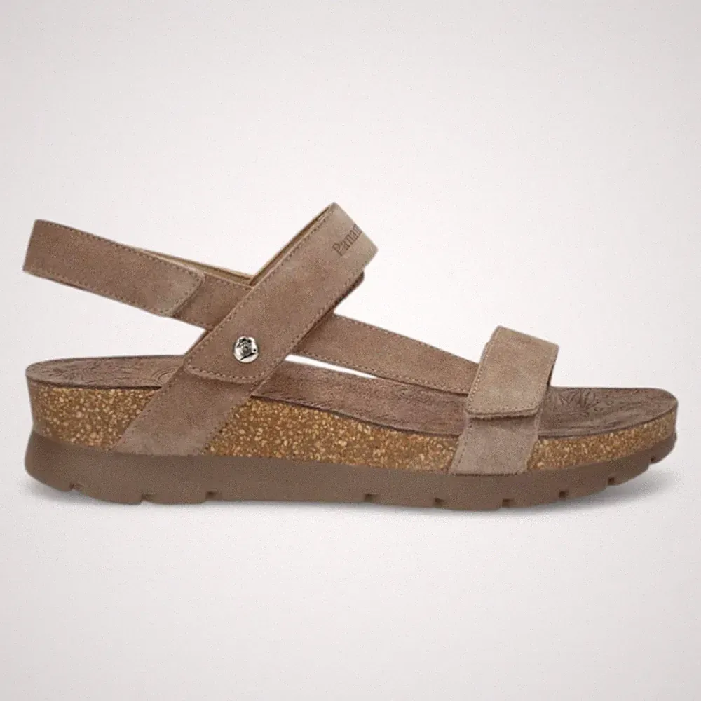 Panama Jack Damen Selma B18 Grau Wildleder Sommer Espadrille Plateau Sandalen