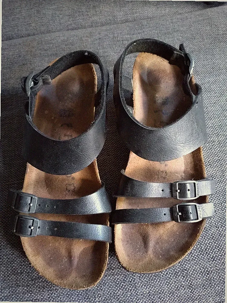Papillio By Birkenstock Damen Sandalen Pantolette braun Keilabsatz Gr. 38