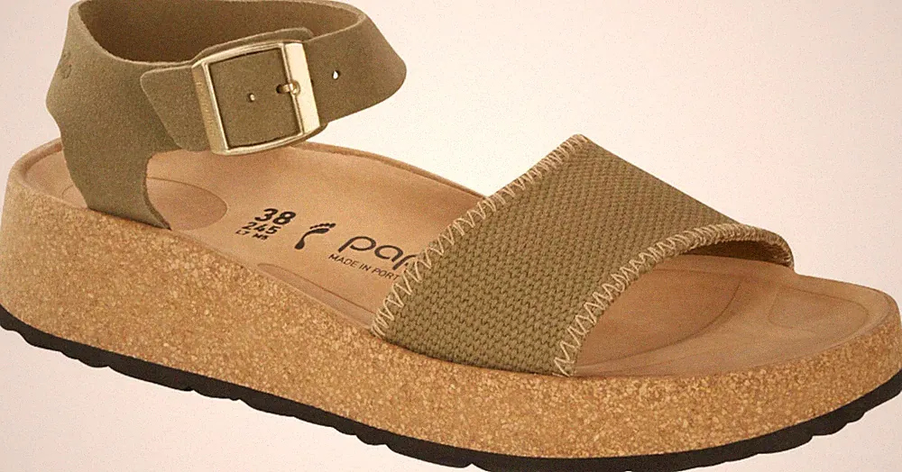 Papillio by Birkenstock Glenda Damen Sandale Veloursleder/Textil Khaki