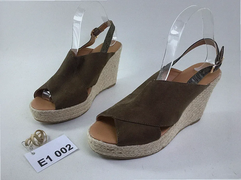 PARFOIS Espadrille Peep Toe Sandalen Damen Sandaletten Damenschuhe EUR 40 E1 002