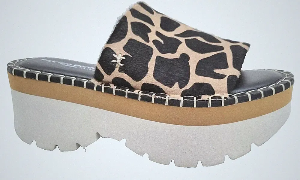 Patrizia Bonfanti Mayumi Damen Plateau Sandalen - Giraffe - UK 7 EU 40 - Neu mit Karton