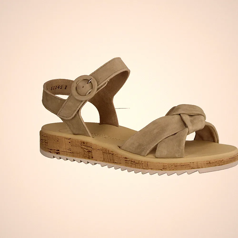 Paul Green 6105-007 Damenschuhe, Sandalette, Beige, Leder, Supersoft