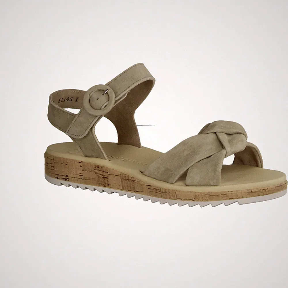 Paul Green 6105-007 Damenschuhe, Sandalette, Beige, Leder, Supersoft